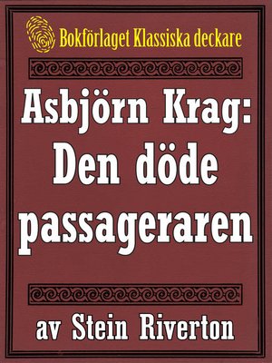 cover image of Asbjörn Krag: Den döde passageraren